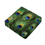 Peacock Tail Print Outdoor Seat Cushion Cover
