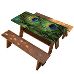 Peacock Tail Print Picnic Table Cover