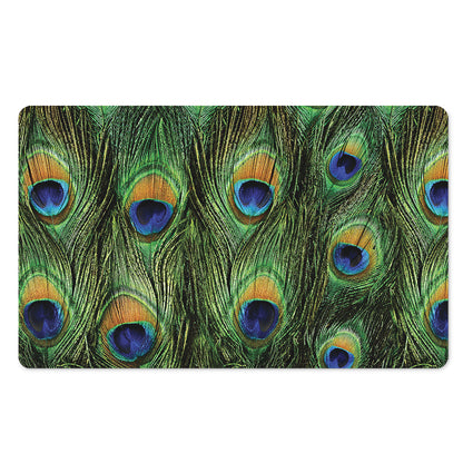 Peacock Tail Print Polyester Doormat