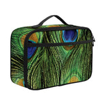Peacock Tail Print Portable Lunch Bag