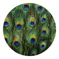 Peacock Tail Print Round Blanket