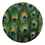 Peacock Tail Print Round Blanket
