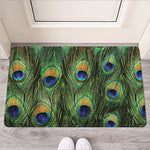 Peacock Tail Print Rubber Doormat