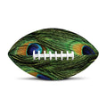 Peacock Tail Print Rugby Ball