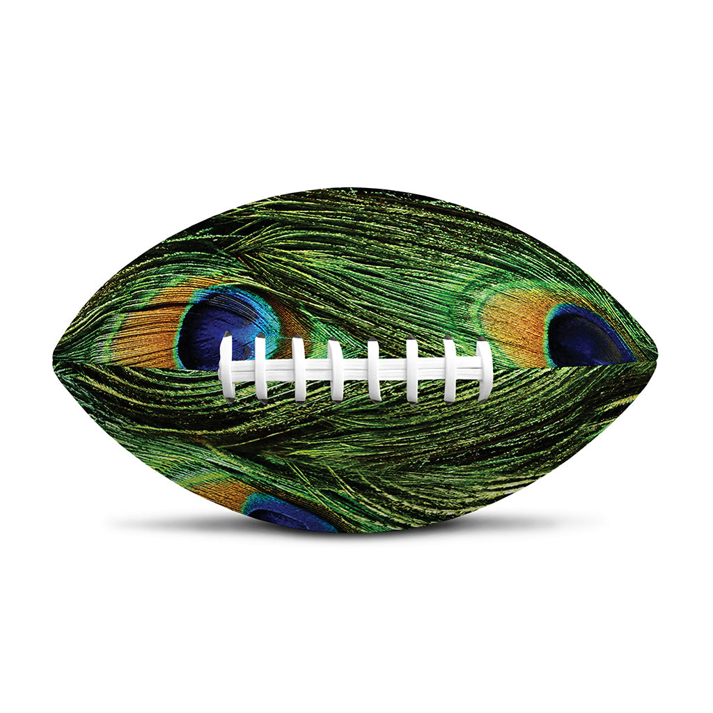Peacock Tail Print Rugby Ball