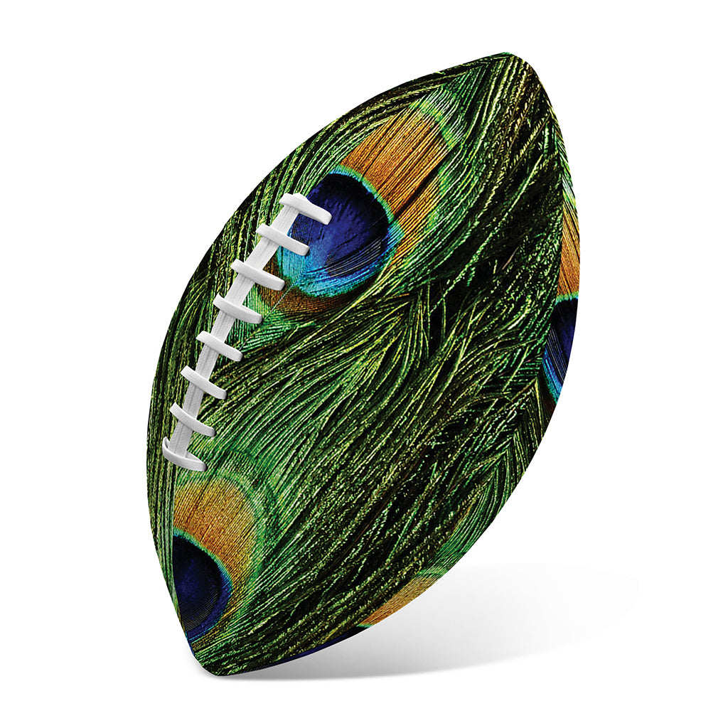 Peacock Tail Print Rugby Ball