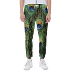 Peacock Tail Print Scuba Joggers
