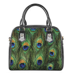 Peacock Tail Print Shoulder Handbag