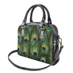 Peacock Tail Print Shoulder Handbag