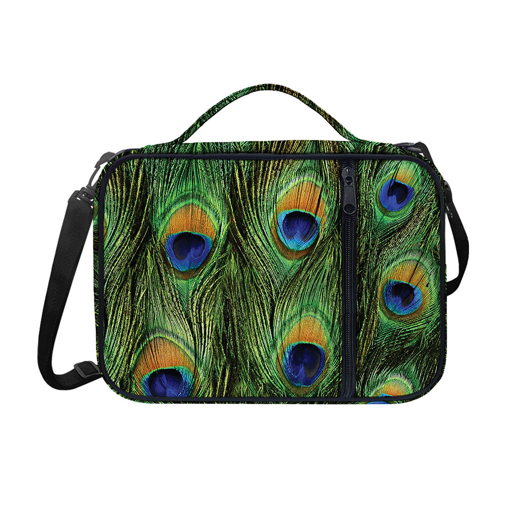 Peacock Tail Print Shoulder Strap Bible Bag