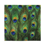 Peacock Tail Print Silk Bandana