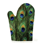 Peacock Tail Print Single Oven Mitt