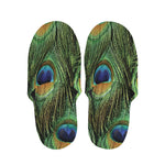 Peacock Tail Print Slippers