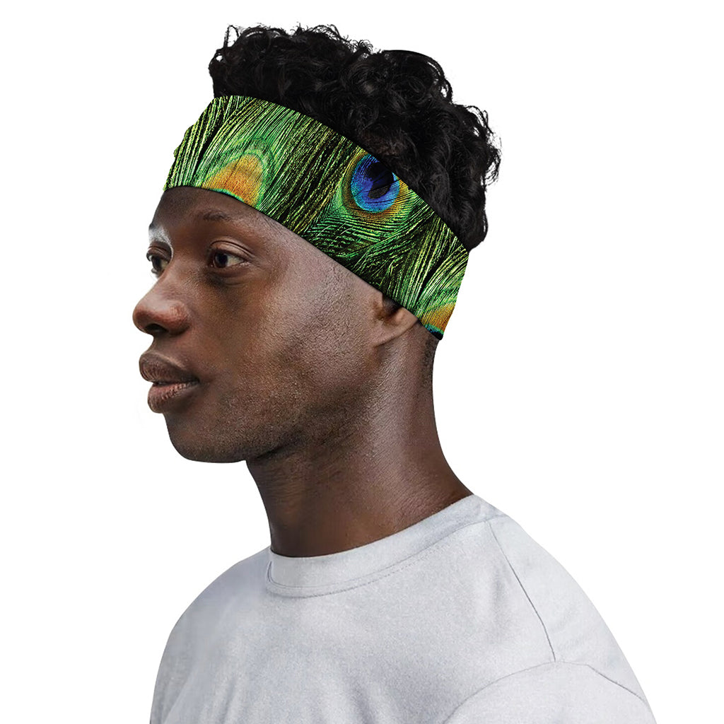 Peacock Tail Print Sports Headband