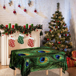 Peacock Tail Print Tablecloth