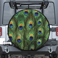 Peacock Tail Print Tire Cover