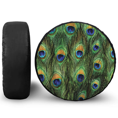 Peacock Tail Print Tire Cover