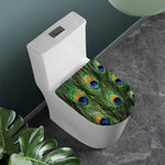 Peacock Tail Print Toilet Lid Cover