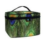 Peacock Tail Print Travel Makeup Bag