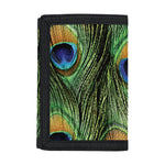 Peacock Tail Print Trifold Wallet