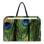 Peacock Tail Print Utility Tote Bag