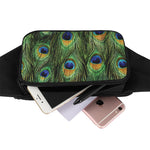 Peacock Tail Print Waist Bag