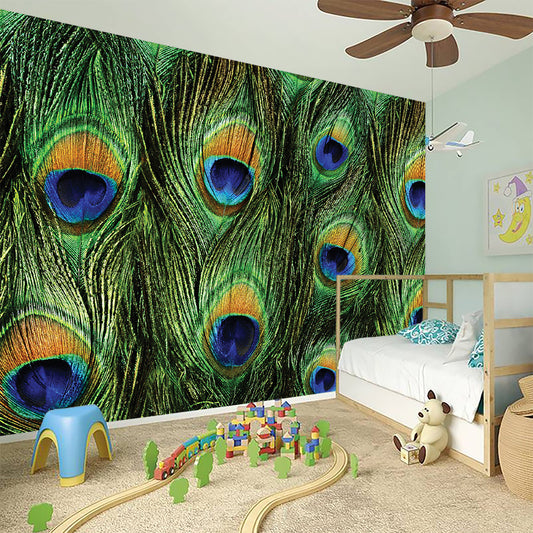 Peacock Tail Print Wall Sticker