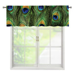 Peacock Tail Print Window Valance