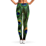 Peacock Tail Print Women's Leggings