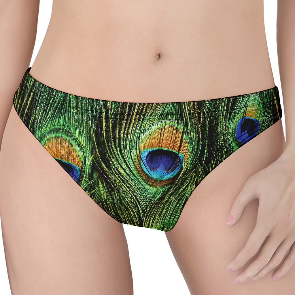 Peacock Tail Print Women's Thong