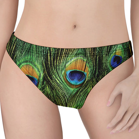 Peacock Tail Print Women's Thong