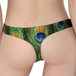 Peacock Tail Print Women's Thong