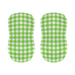 Pear Green And White Gingham Print Bar Stool Covers