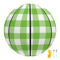 Pear Green And White Gingham Print Basketball