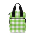 Pear Green And White Gingham Print Bible Tote Bag
