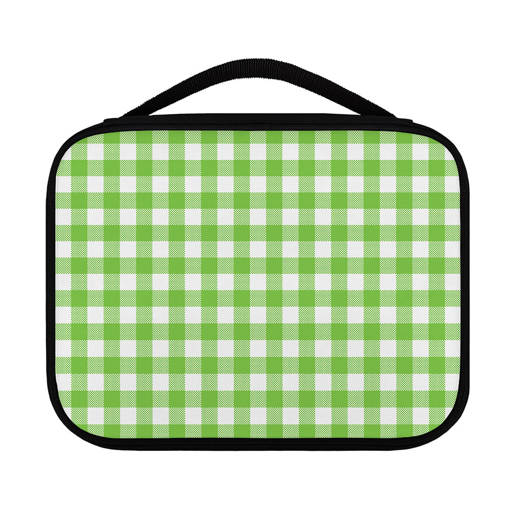 Pear Green And White Gingham Print Classic Bible Case