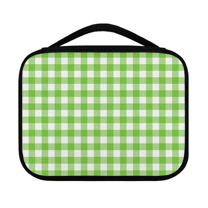 Pear Green And White Gingham Print Classic Bible Case
