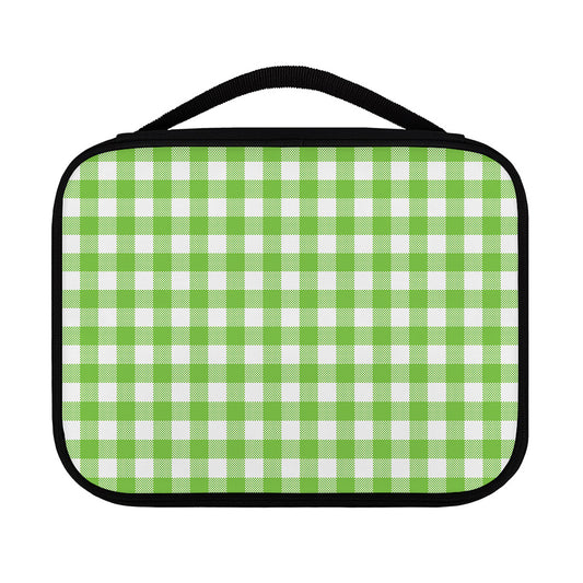 Pear Green And White Gingham Print Classic Bible Case