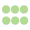 Pear Green And White Gingham Print Coaster Set