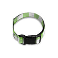 Pear Green And White Gingham Print Dog Collar