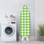 Pear Green And White Gingham Print Ironing Board Cover