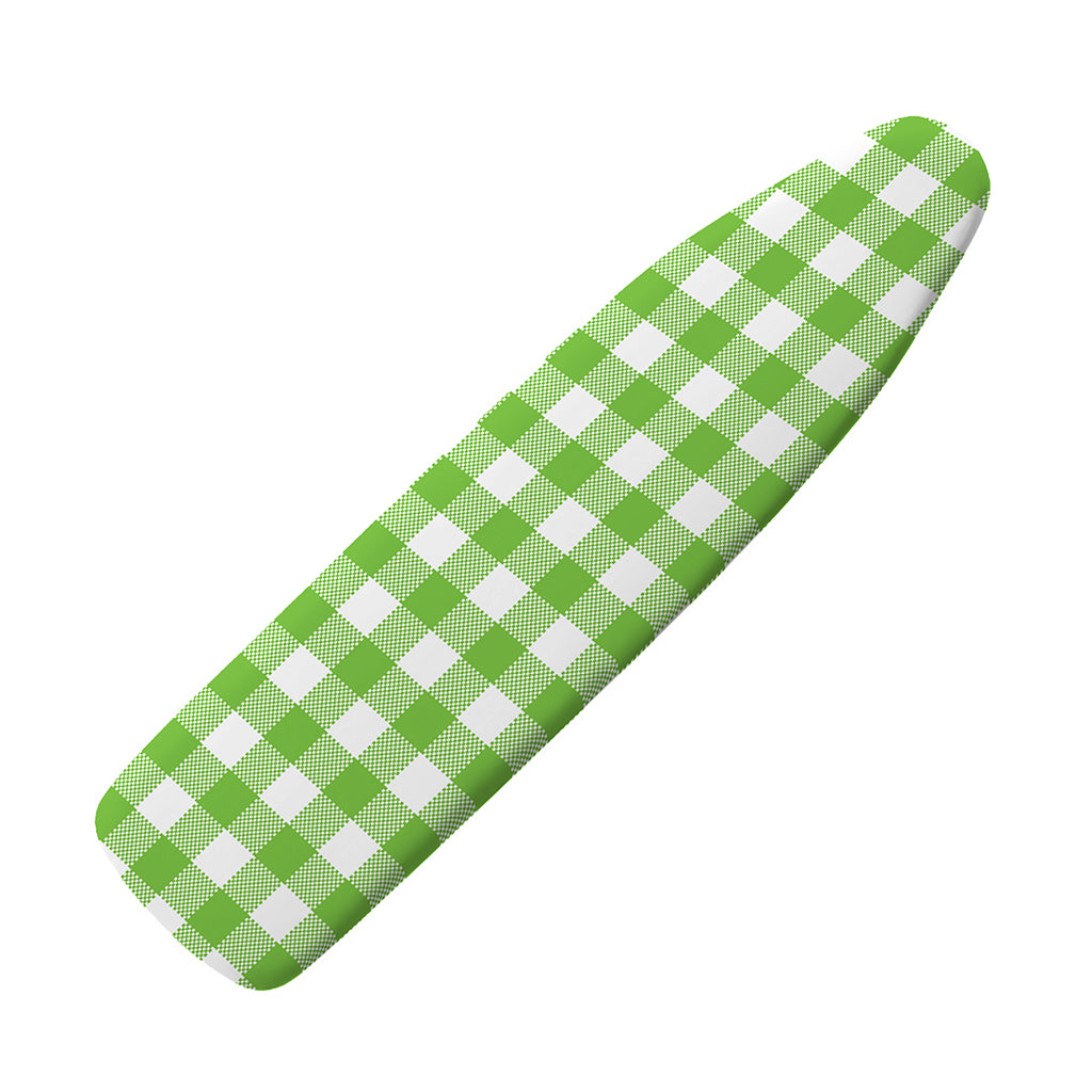 Pear Green And White Gingham Print Ironing Board Cover