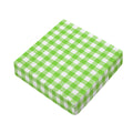 Pear Green And White Gingham Print Outdoor Seat Cushion Cover