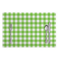 Pear Green And White Gingham Print Placemat