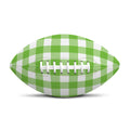Pear Green And White Gingham Print Rugby Ball