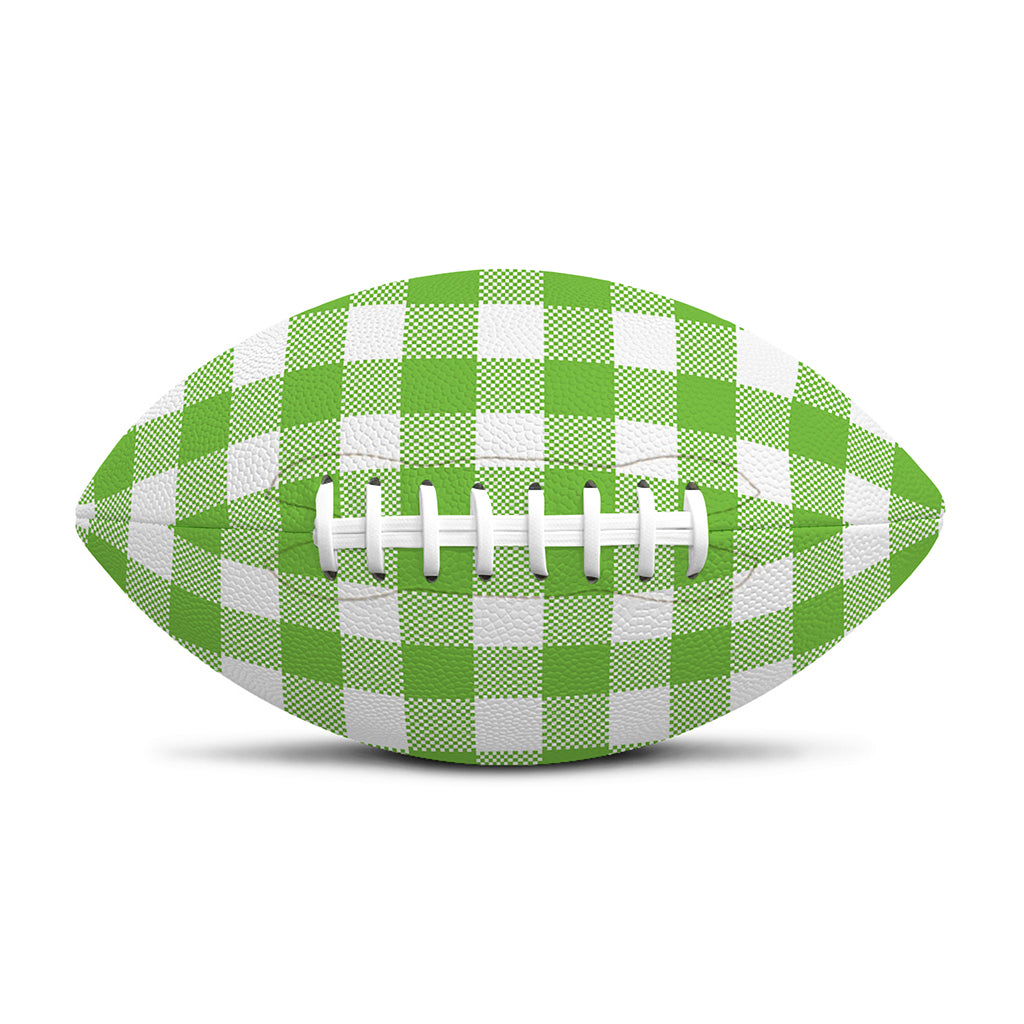 Pear Green And White Gingham Print Rugby Ball