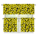 Peeled Banana Pattern Print 3 Piece Kitchen Curtains