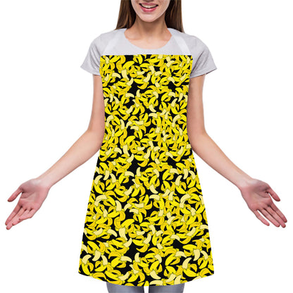 Peeled Banana Pattern Print Adjustable Apron
