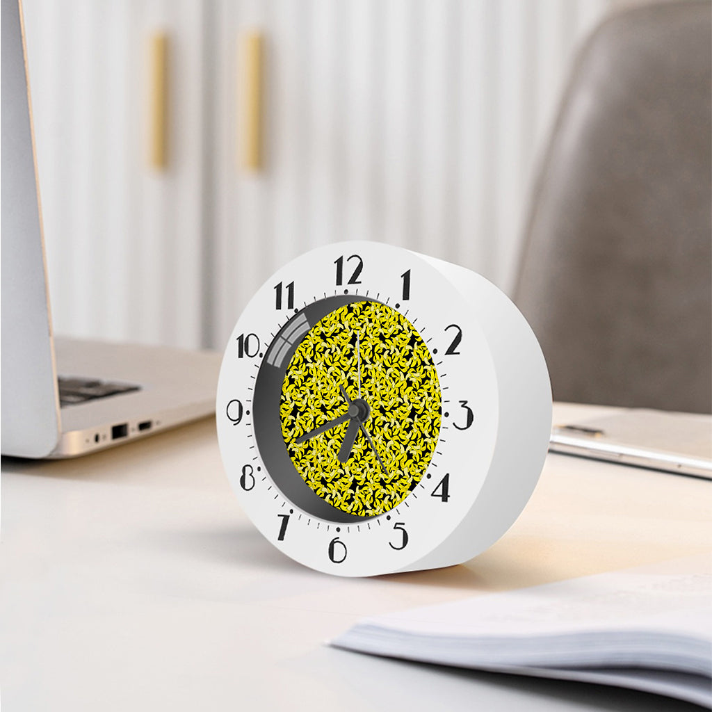 Peeled Banana Pattern Print Alarm Clock