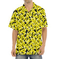 Peeled Banana Pattern Print Aloha Shirt